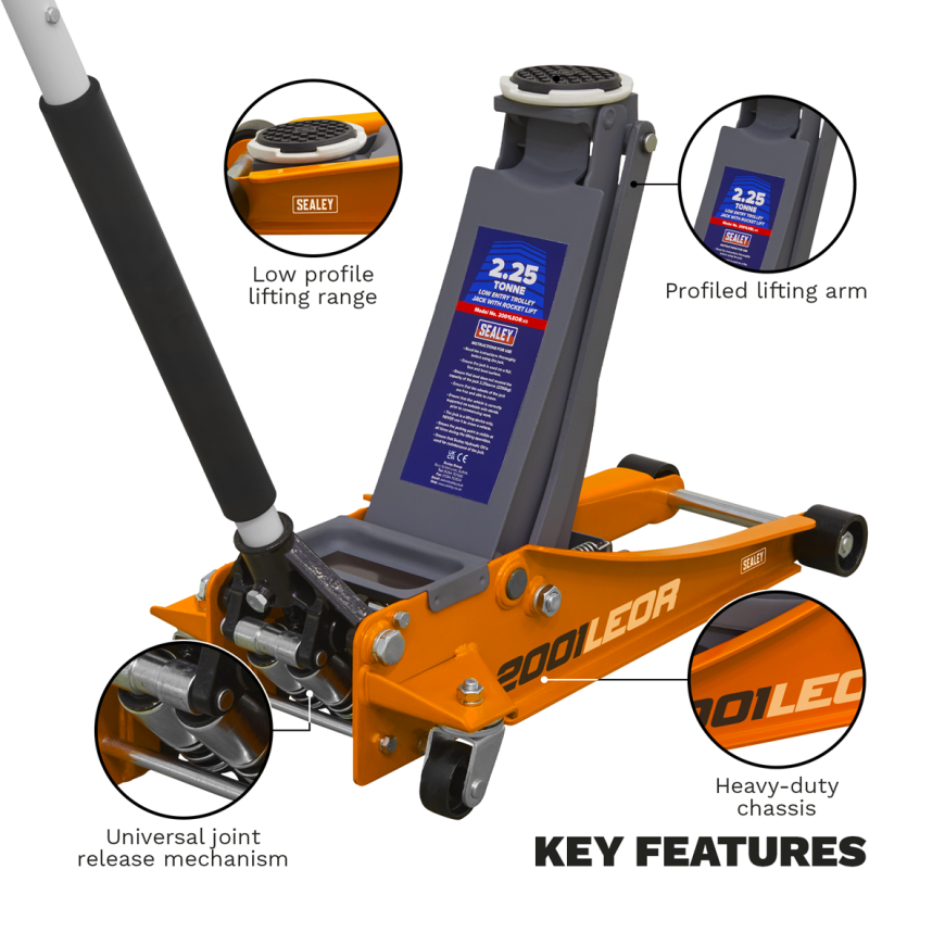 Axle Stands (Pair) 6 Tonne Capacity per Stand - Orange