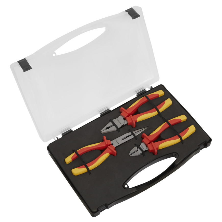 4pc Insulated Pliers Set with Tool Tray - VDE Approved