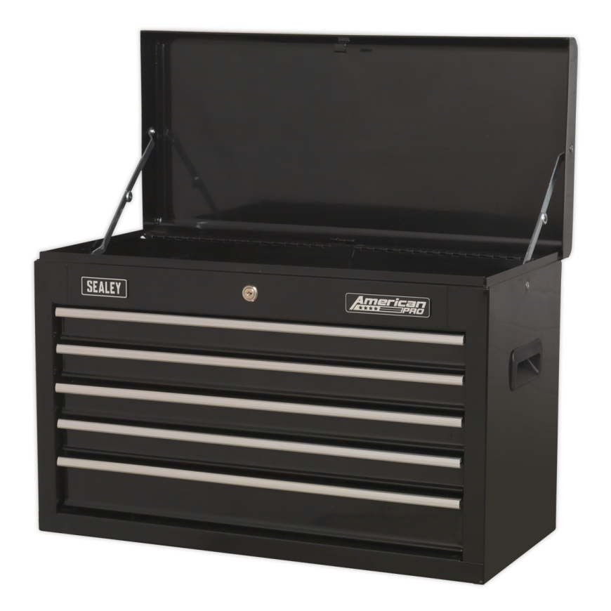 6 Drawer Rollcab with Ball-Bearing Slides - Black