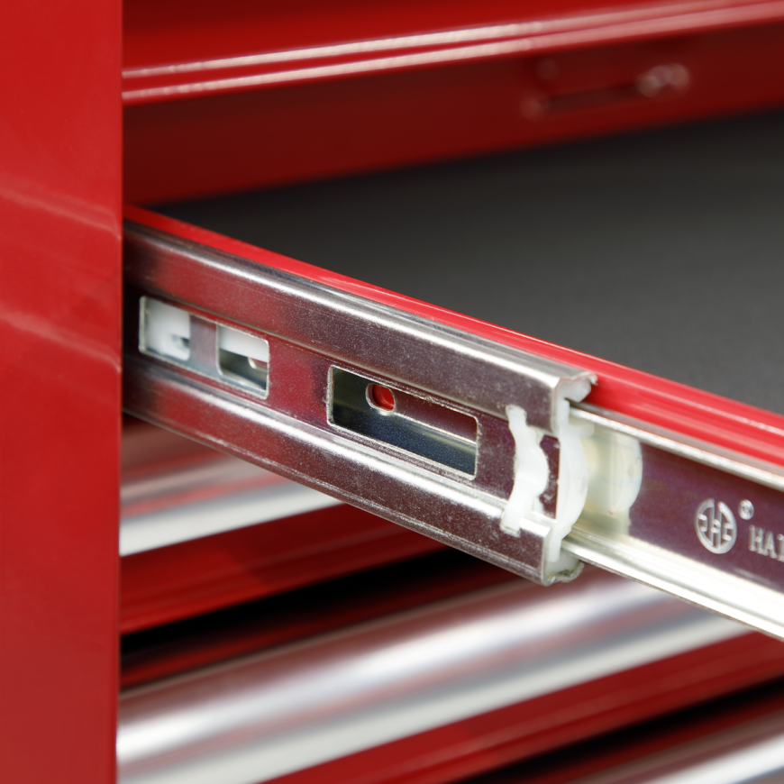 6 Drawer Rollcab with Ball-Bearing Slides - Red