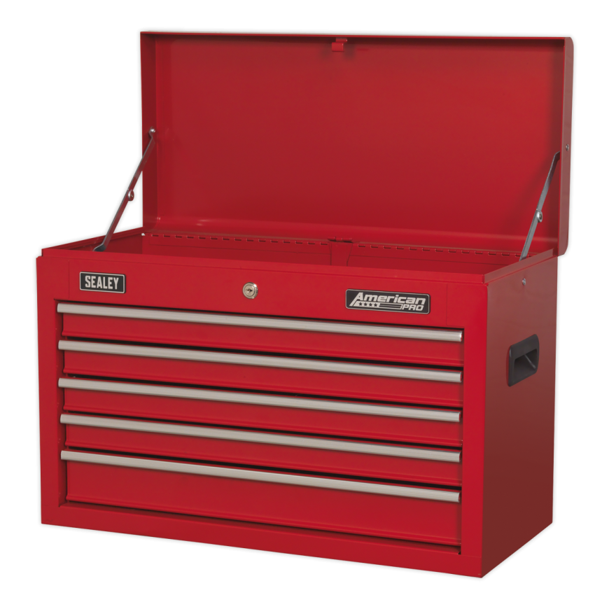 3 Drawer Mid-Box with Ball-Bearing Slides - Red