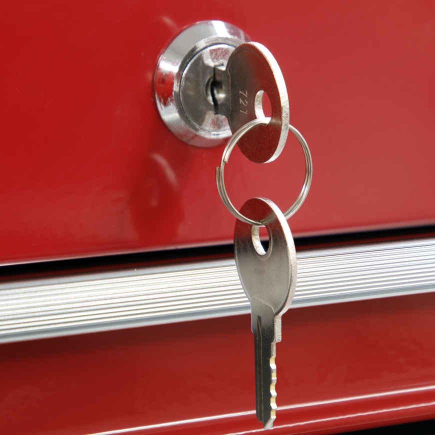 5 Drawer Topchest with Ball-Bearing Slides - Red