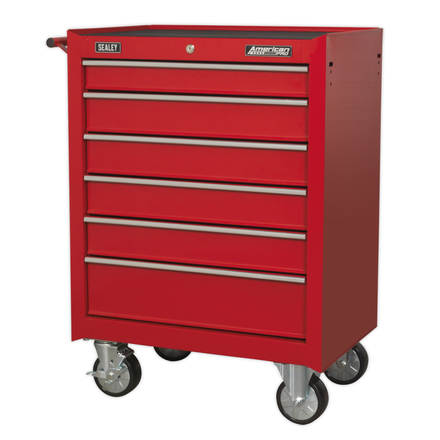 5 Drawer Topchest with Ball-Bearing Slides - Red