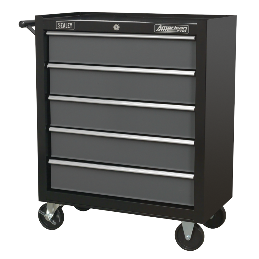 9 Drawer Topchest with Ball-Bearing Slides - Black/Grey