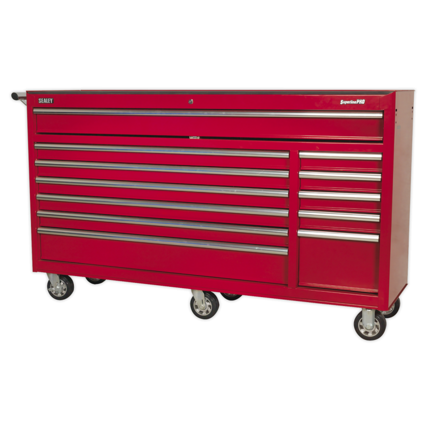 10 Drawer Topchest with Ball-Bearing Slides - Red