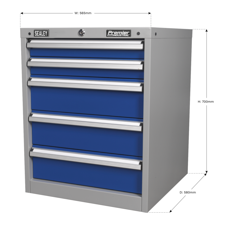 5 Drawer Industrial Cabinet