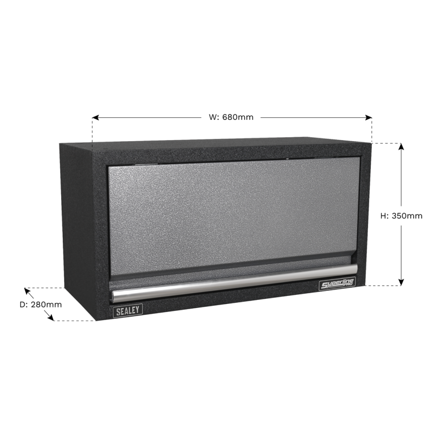 680mm Modular Wall Cabinet Tambour Front