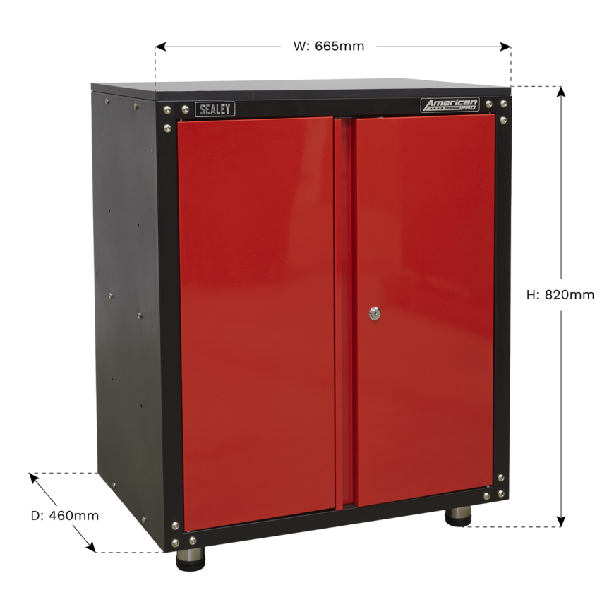 665mm Modular 2 Door Full Height Cabinet