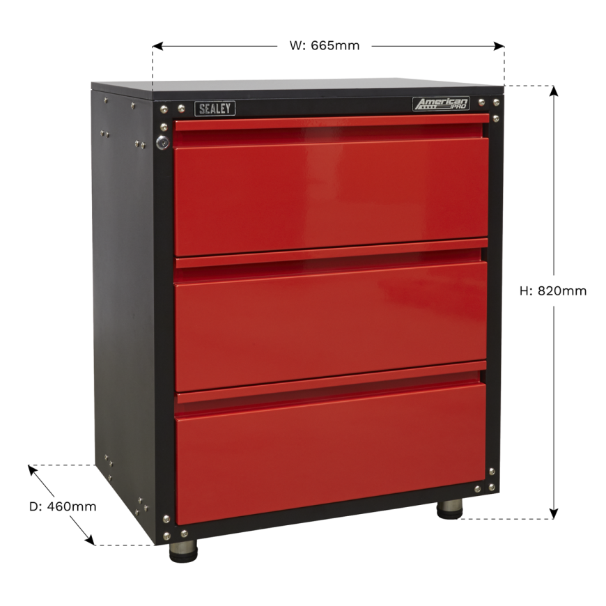 665mm Modular 2 Door Cabinet with Worktop