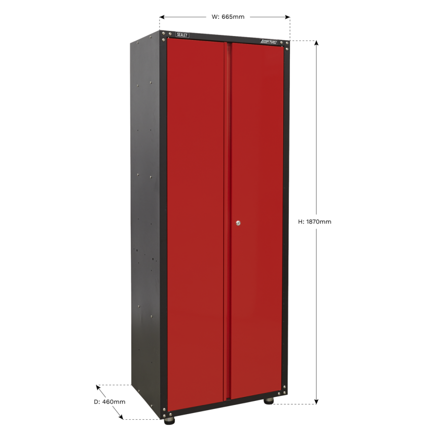 665mm Modular 2 Door Cabinet with Worktop