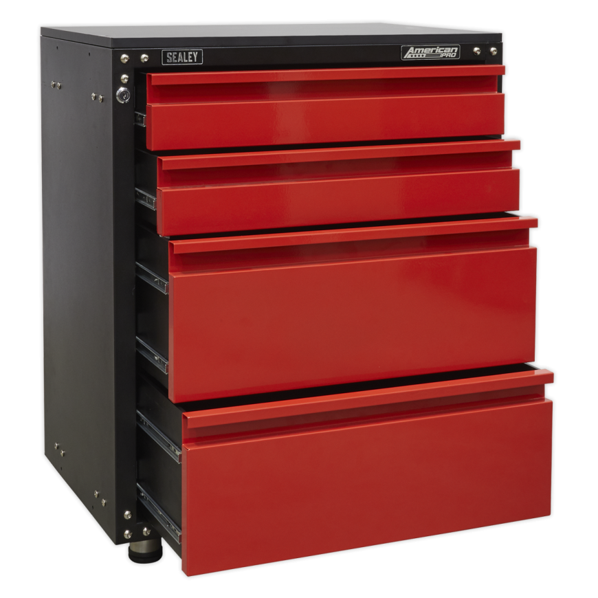 665mm Modular 3 Drawer Cabinet with Worktop