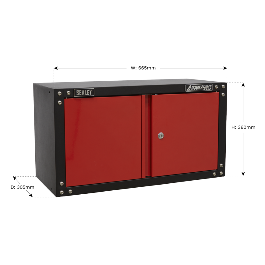 665mm Modular 2 Door Cabinet with Worktop