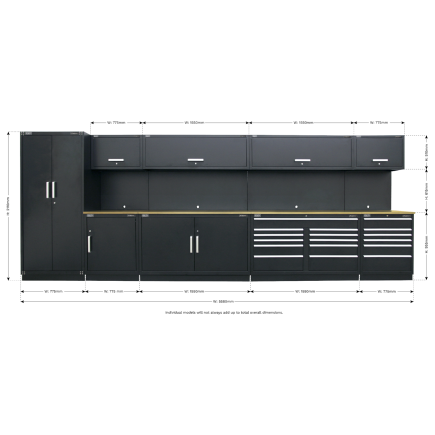 2110mm Heavy-Duty Modular Full Height Floor Cabinet