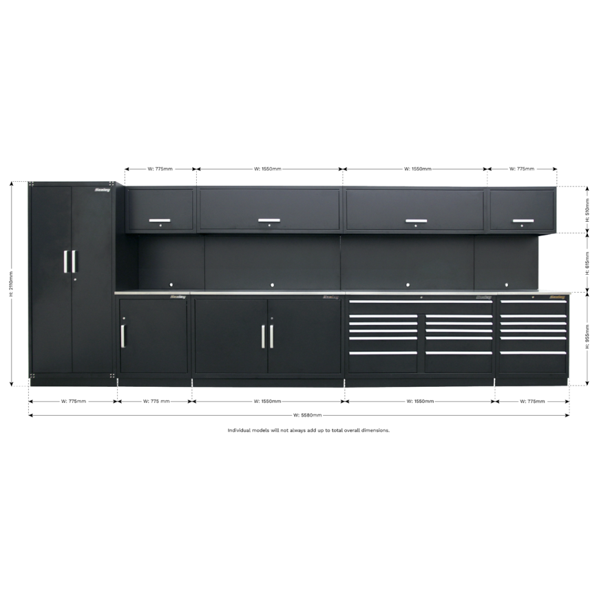 2110mm Heavy-Duty Modular Full Height Floor Cabinet