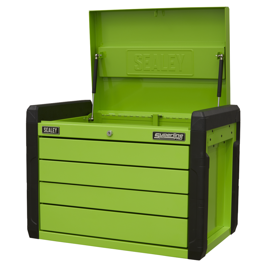 7 Drawer Push-To-Open Rollcab - Green