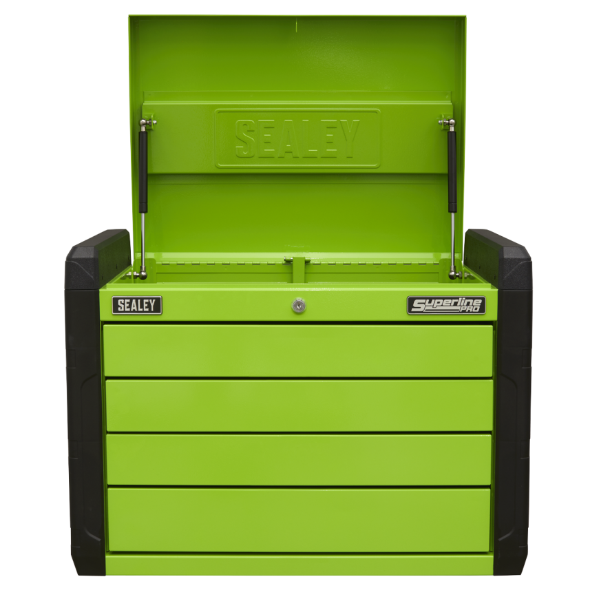 7 Drawer Push-To-Open Rollcab - Green