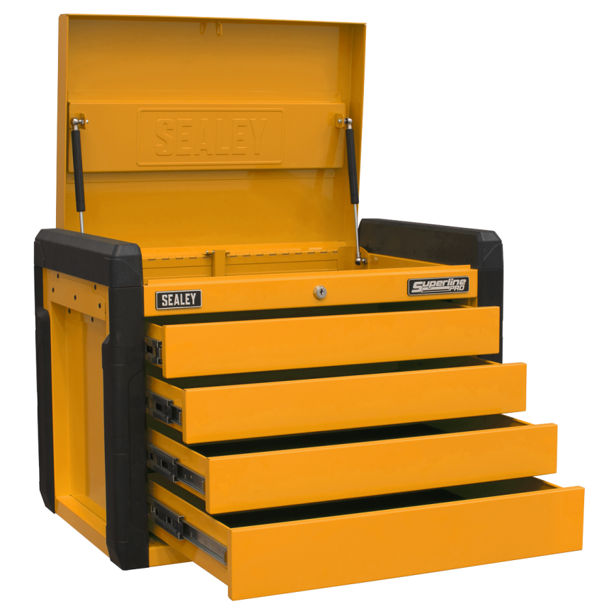 7 Drawer Push-To-Open Rollcab - Orange