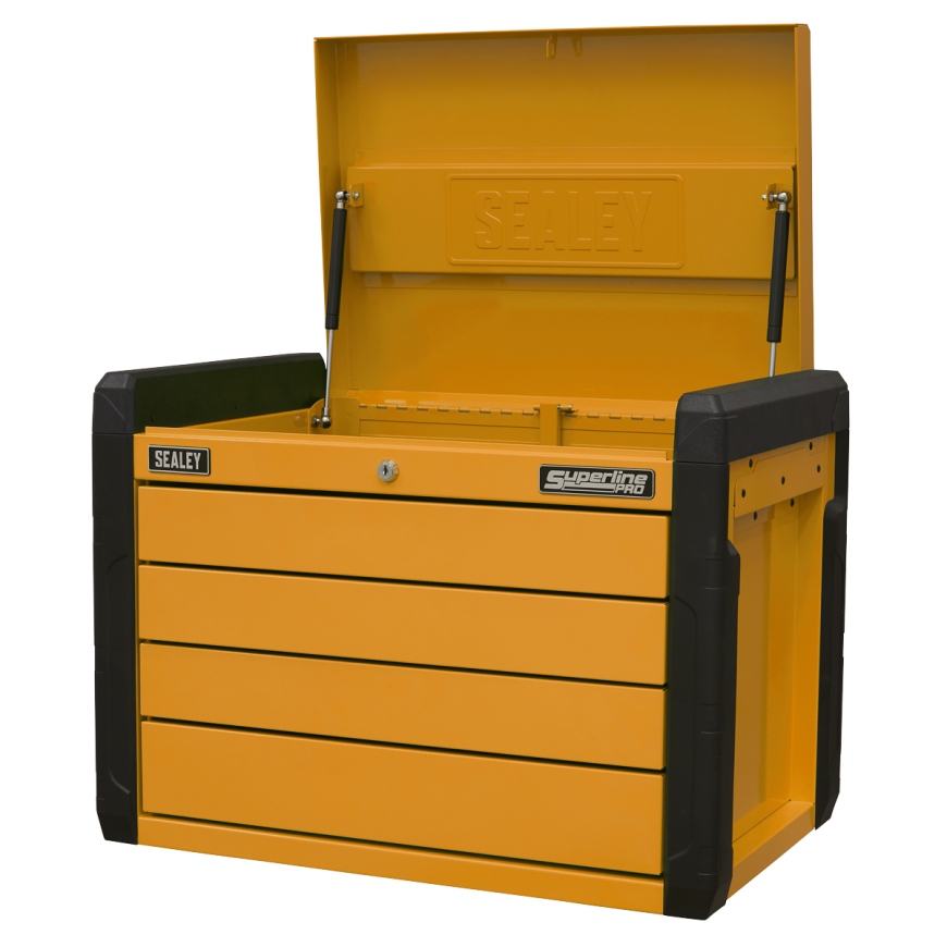 7 Drawer Push-To-Open Rollcab - Orange