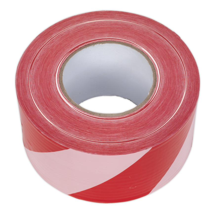 50mm x 33m Red/White Hazard Warning Tape