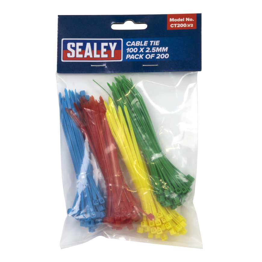 200 x 4.4mm Blue Cable Tie - Pack of 100