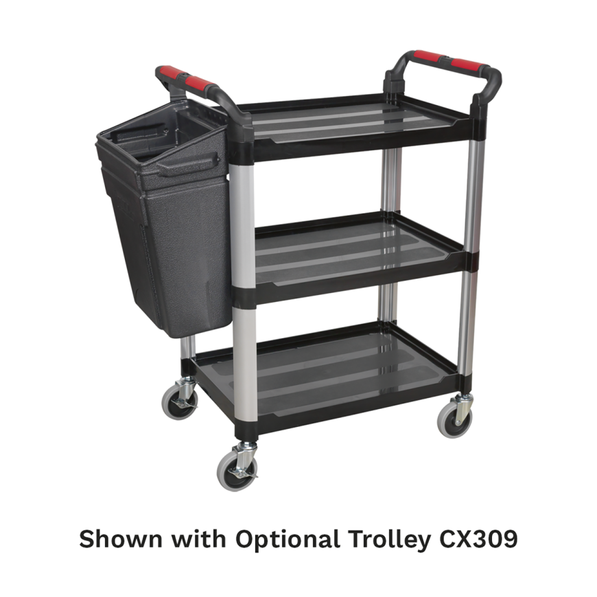 3-Level Composite Workshop Trolley - 3 Wall