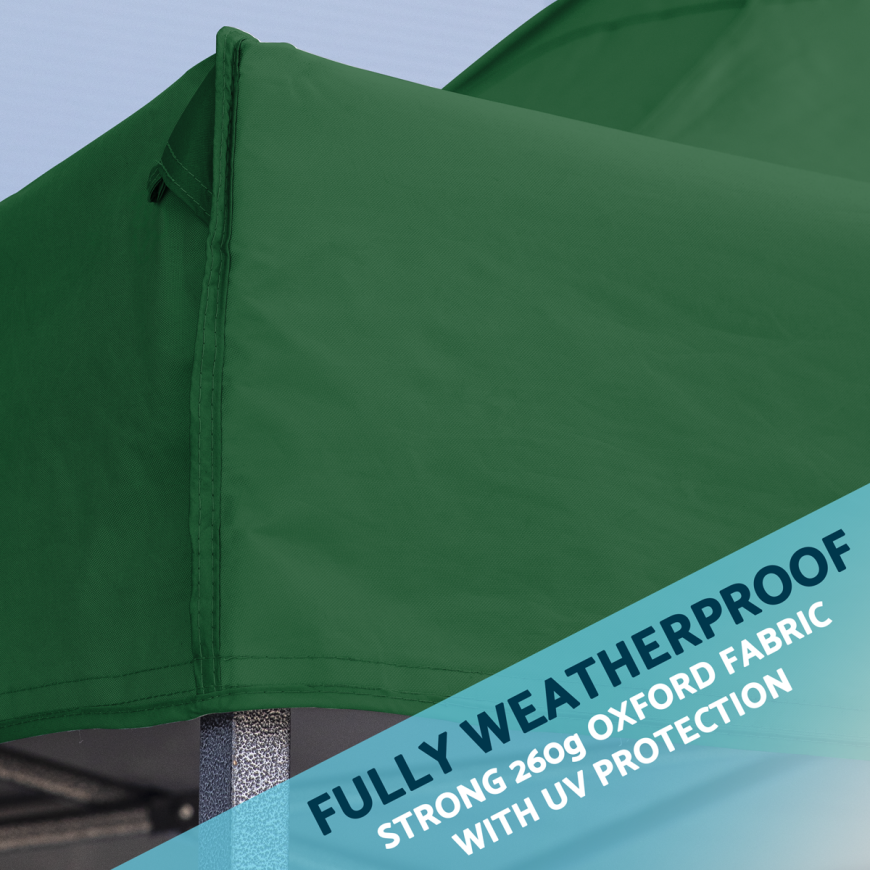 Dellonda Premium Fabric Side Panels - Dark Green