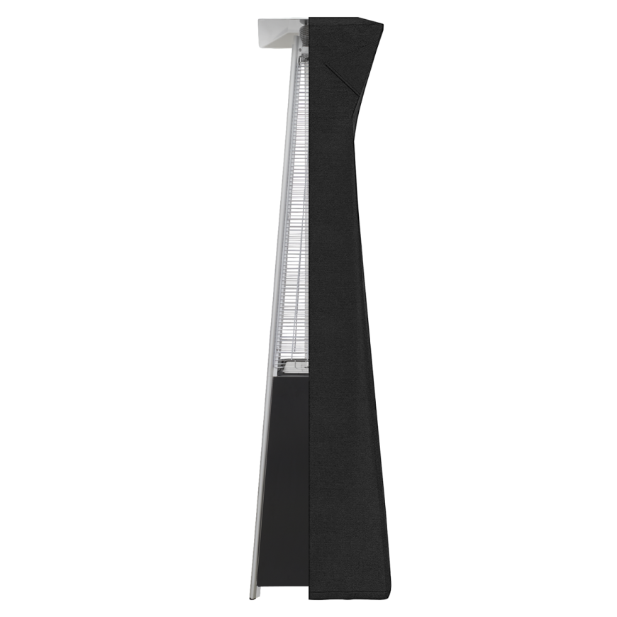 Dellonda 13kW Pyramid Gas Outdoor Patio Heater - Black/Stainless Steel