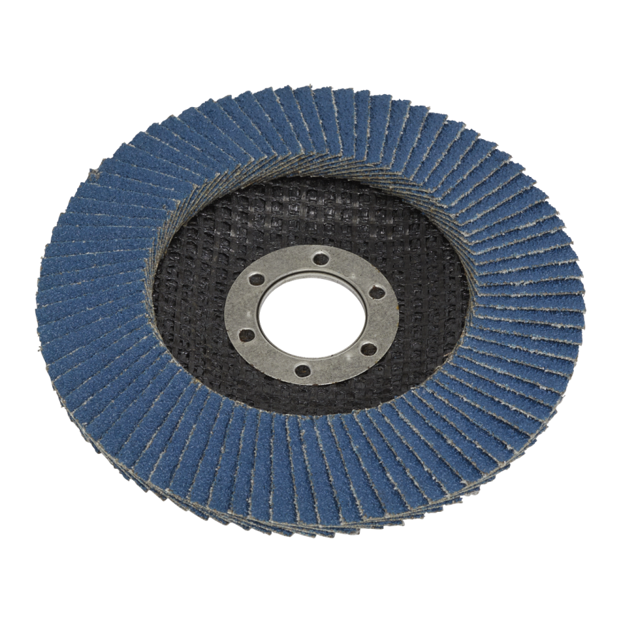 Ø115mm Zirconium Flap Discs Ø22mm Bore - Assorted Grit - Pack of 10