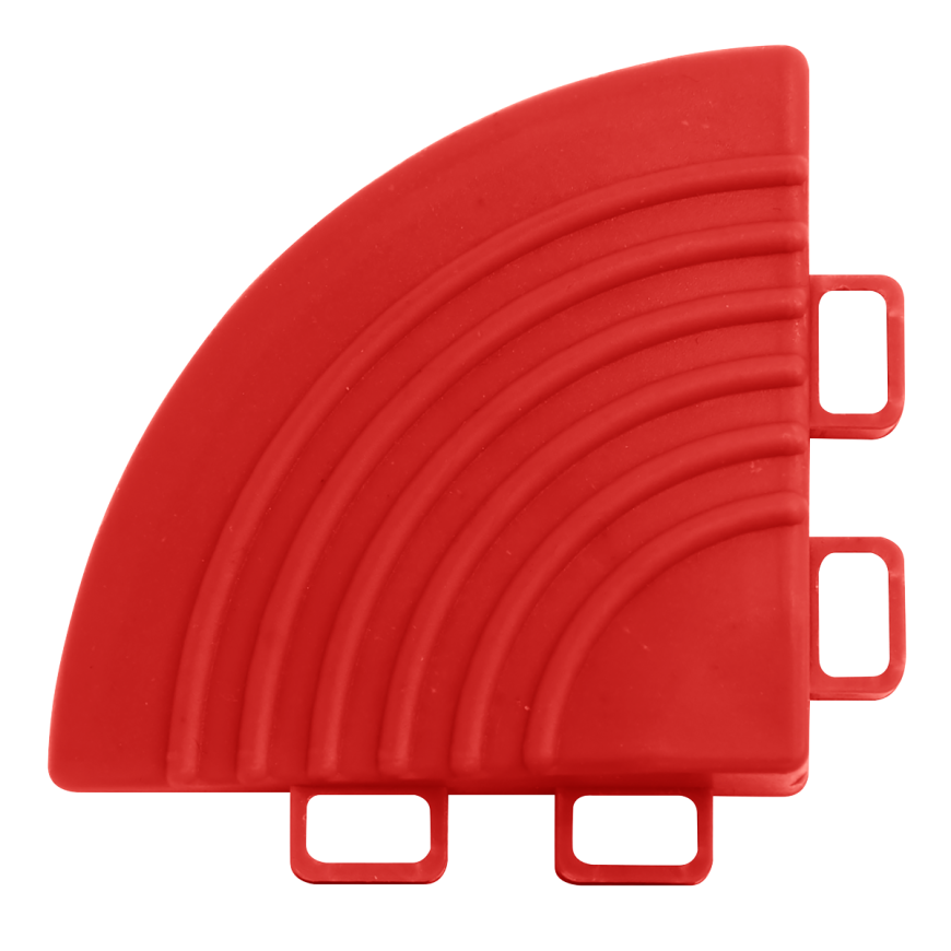 400 x 400mm Polypropylene Floor Tile - Red Treadplate - Pack of 9