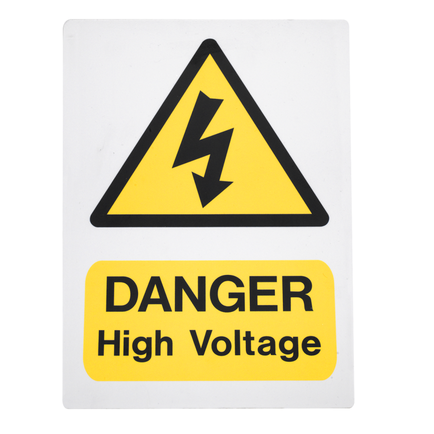 High Voltage Vehicle Warning Sign