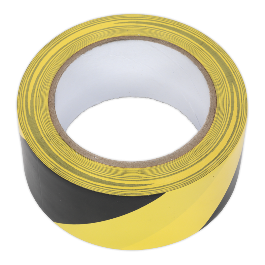 80mm x 100m Black/Yellow Non-Adhesive Hazard Warning Barrier Tape