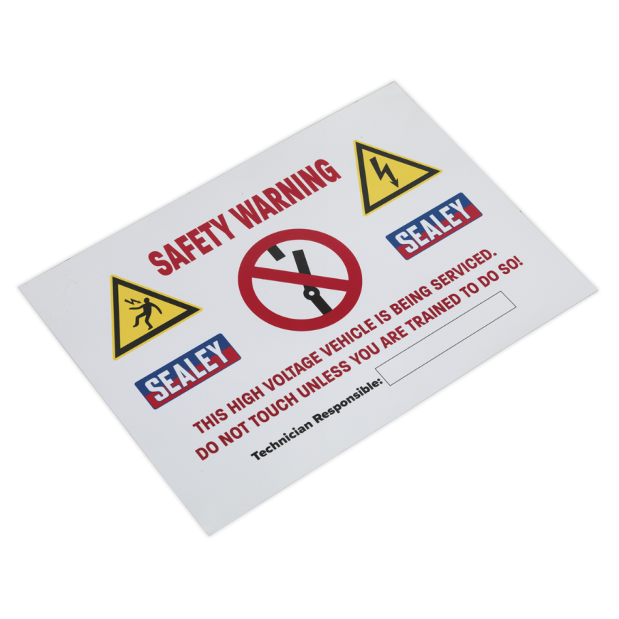 Hybrid/Electric Vehicle Keyring Warning Tag