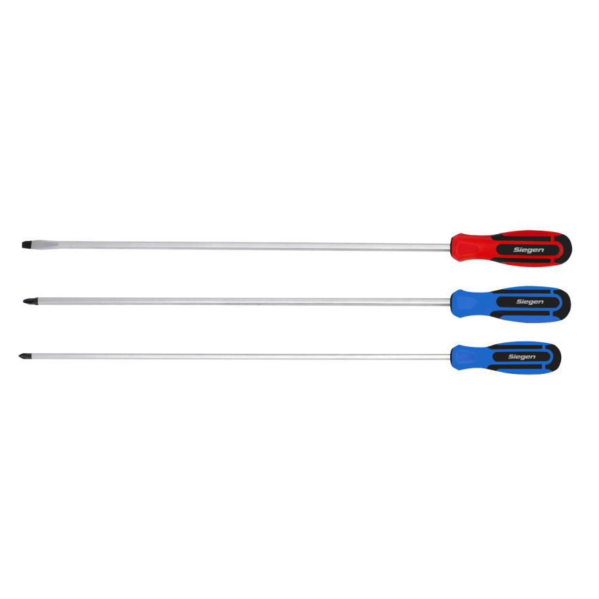 3pc GripMAX® Extra-Long Screwdriver Set