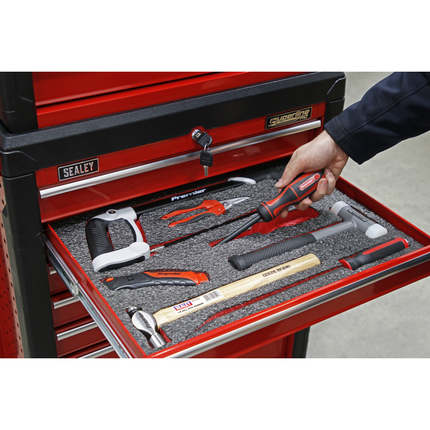 6 Drawer Rollcab with Ball-Bearing Slides - Red