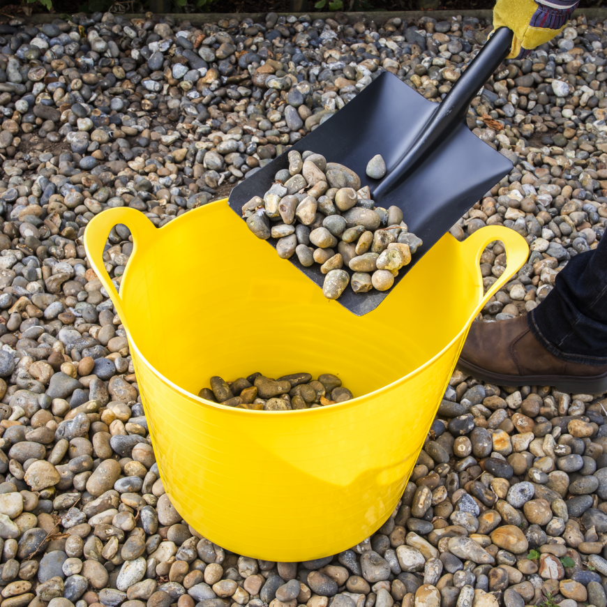 26L Heavy-Duty Flexi Tub with Metal Handle - Black