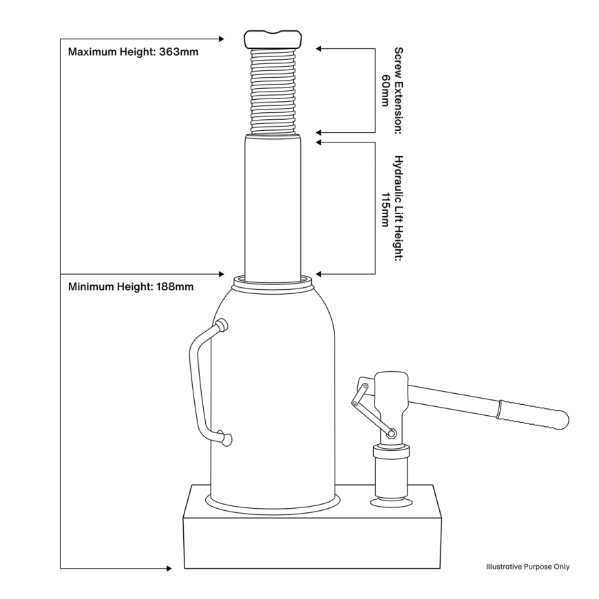 3 Tonne Bottle Jack