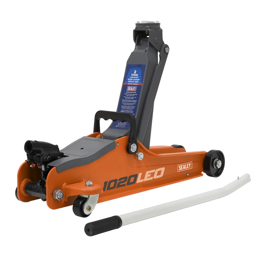 2 Tonne Low Profile Short Chassis Trolley Jack - Orange