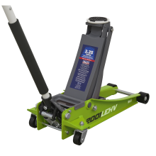 2.25 Tonne Low Profile Trolley Jack with Rocket Lift - Hi-Vis Green