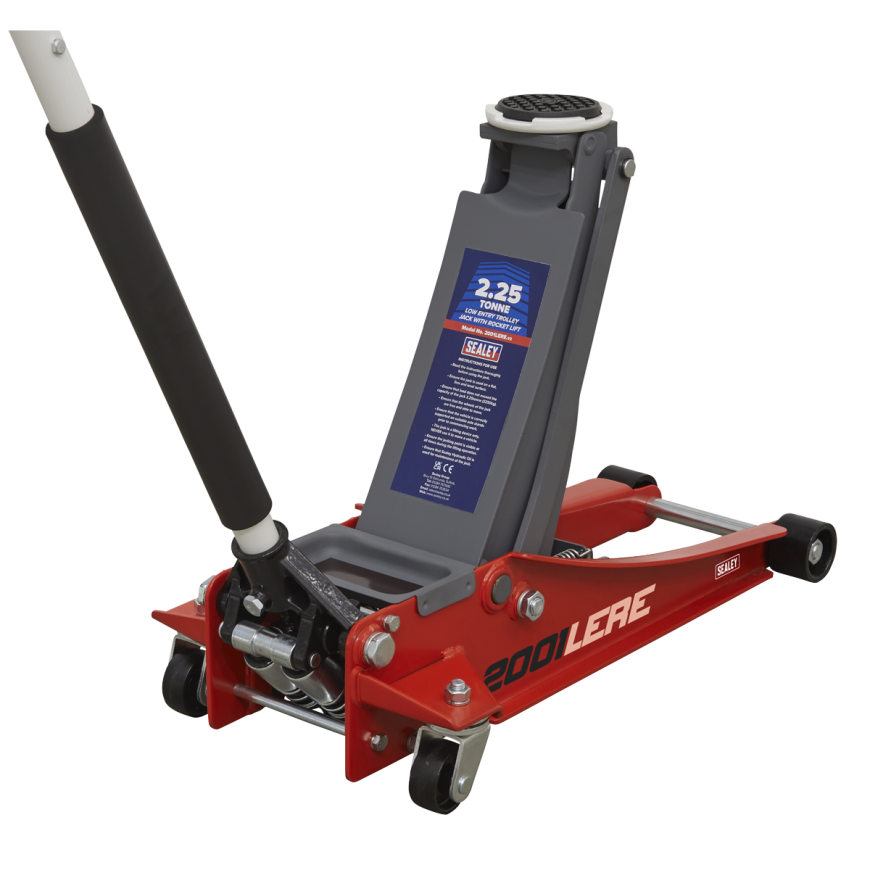 2.25 Tonne Low Profile Trolley Jack with Rocket Lift - Red