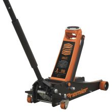 3 Tonne Low Profile Trolley Jack with Rocket Lift - Orange