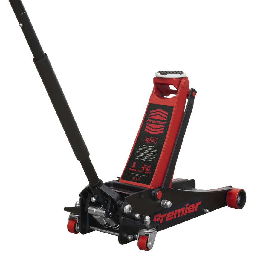 Trolley Jack 3 Low Profile Tonne Rocket Lift - Red