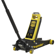 3 Tonne Low Profile Trolley Jack with Rocket Lift - Yellow