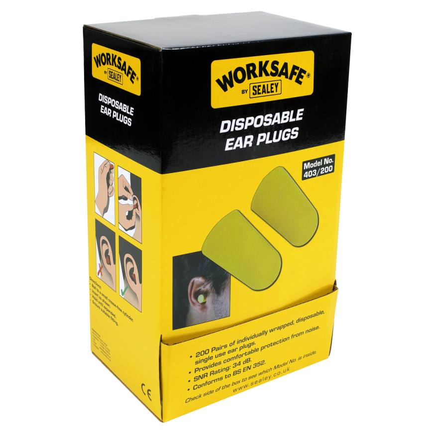 Disposable Ear Plugs - 200 Pairs