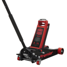 4 Tonne Low Profile Trolley Jack with Rocket Lift - Red