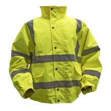 Hi-Vis Yellow Jacket with Quilted Lining & Elasticated Waist - Large