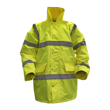 Hi-Vis Yellow Motorway Jacket with Quilted Lining - Large