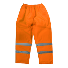 Hi-Vis Orange Waterproof Trousers - Large