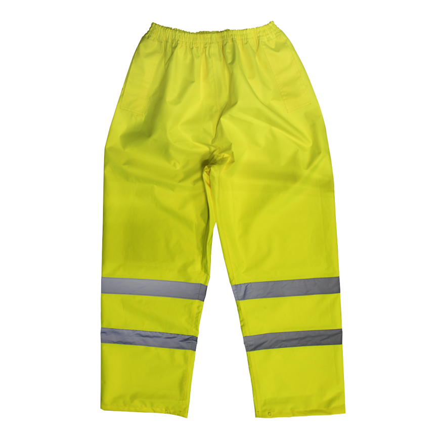 Hi-Vis Yellow Waterproof Trousers - X-Large