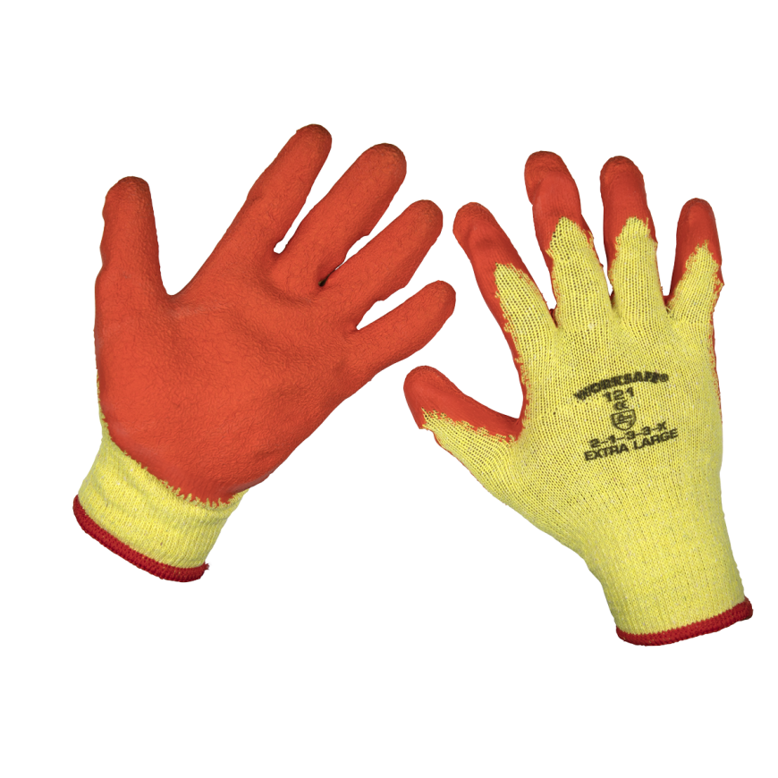 Super Grip Knitted Gloves Latex Palm (X-Large) - Pack of 120 Pairs