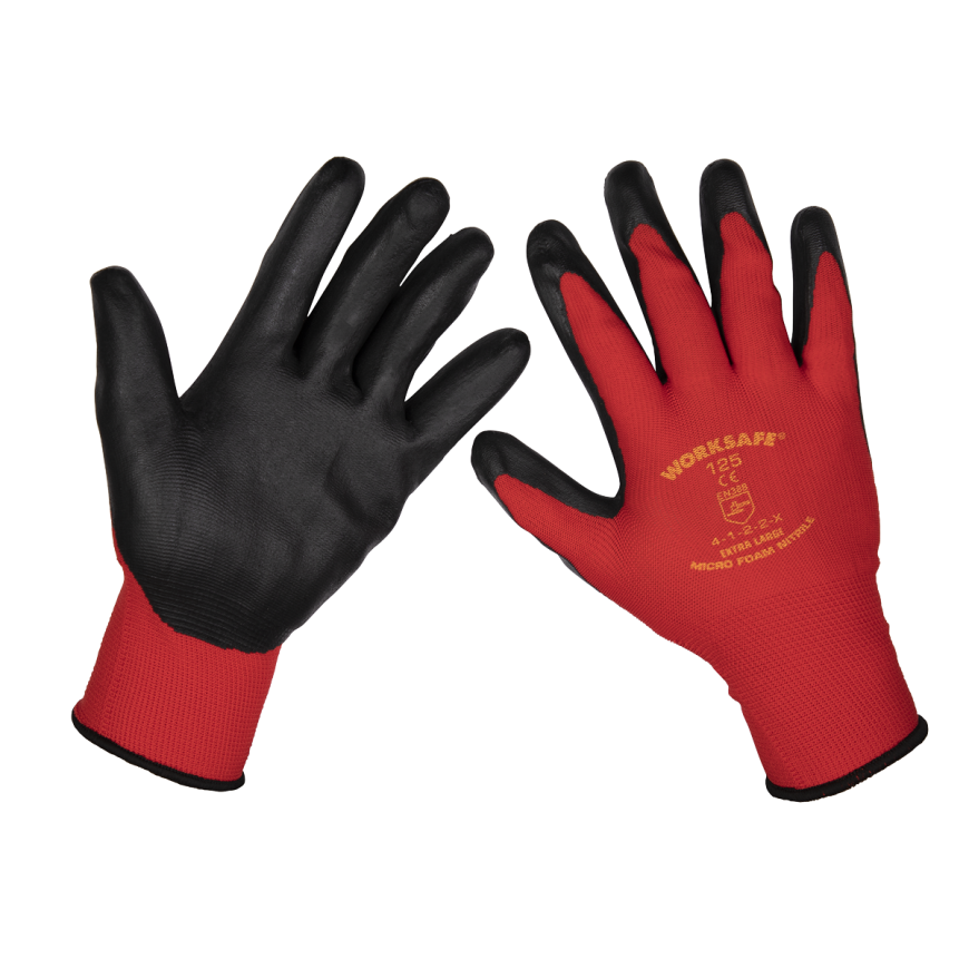 Flexi Grip Nitrile Foam Gloves (X-Large) - Pack of 12 Pairs